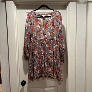 Chic Floral V-Neck Tunic